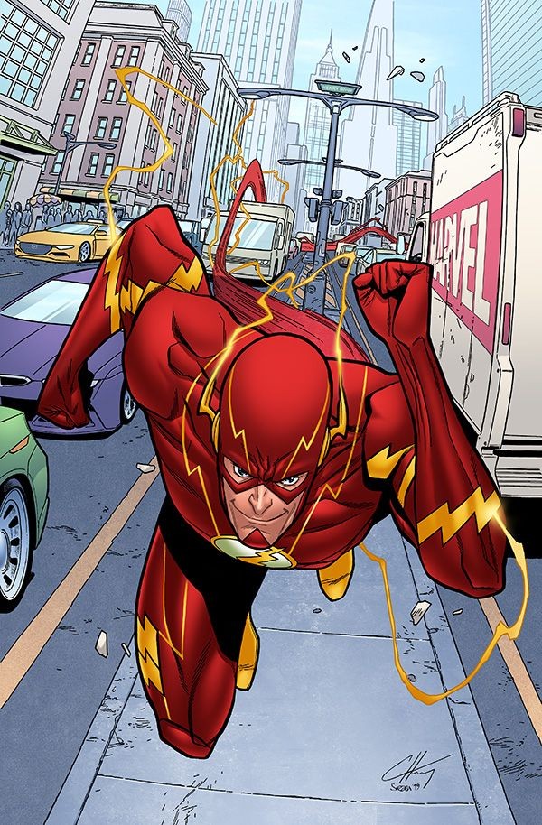 ElSlickPenguin's tweet photo. @ScientistAllen 

Barry was running through Central City at mach 4 when he nearly runs into the other Barry.

"Woah that was close." https://t.co/vUkUKGHQeL