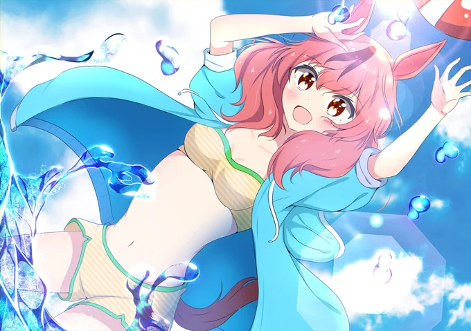 水着ネイチャ #ウマ娘プリティーダービー #ウマ娘 #ナイスネイチャ #ナイスネイチャ(ウマ娘) #水着  