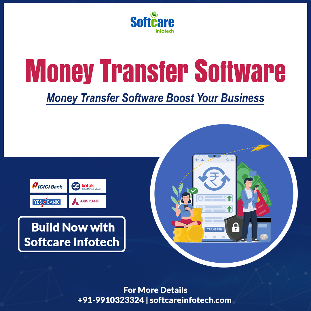 Trust us and start Your Money Transfer Business by Softcare Infotech with fast & secure service.
For Free Demo Call -+91-9910323324
Book a free demo Now:-bit.ly/3FTl9rt
#moneytransferservice #moneytransferapi #dmtportal #DMTAPI  #moneytransferportal #softcareinfotech