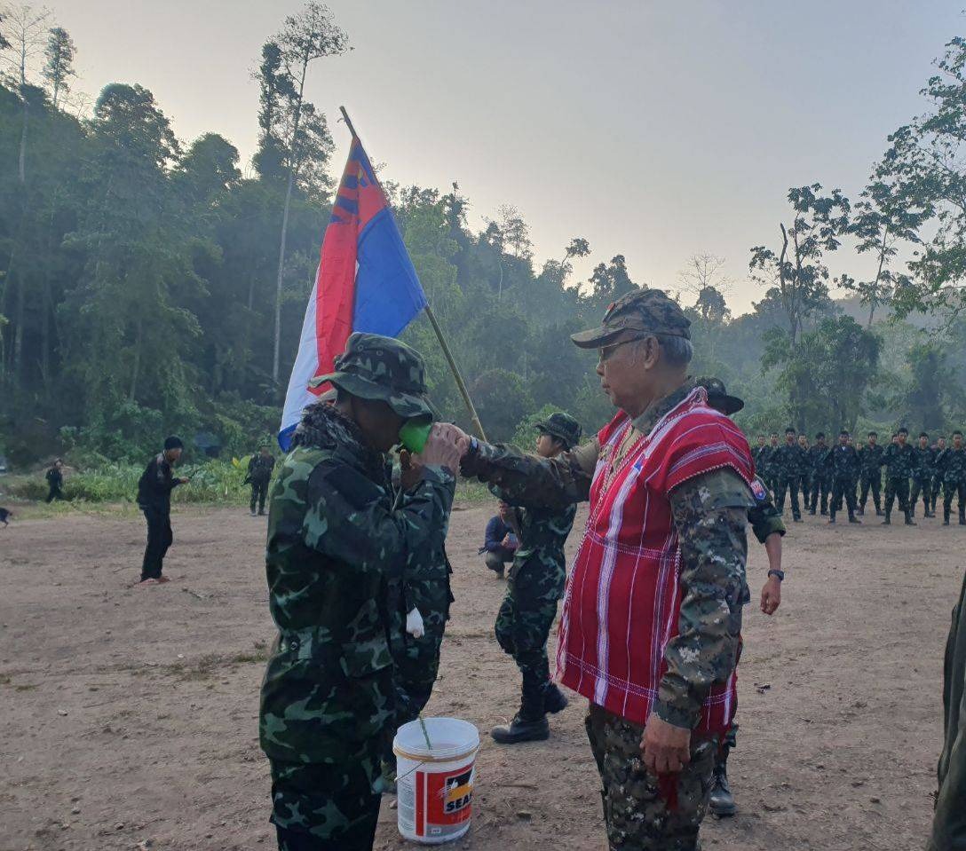 MahnWinnKhaing's tweet photo. Mahn Winn Khine Thann, Union Prime Minister of NUG attended the graduation of Cobra column. https://t.co/cUhz2QYEPe