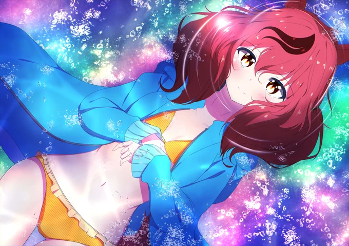 水着ネイチャ #ウマ娘プリティーダービー #ウマ娘 #ナイスネイチャ #ナイスネイチャ(ウマ娘) #水着  