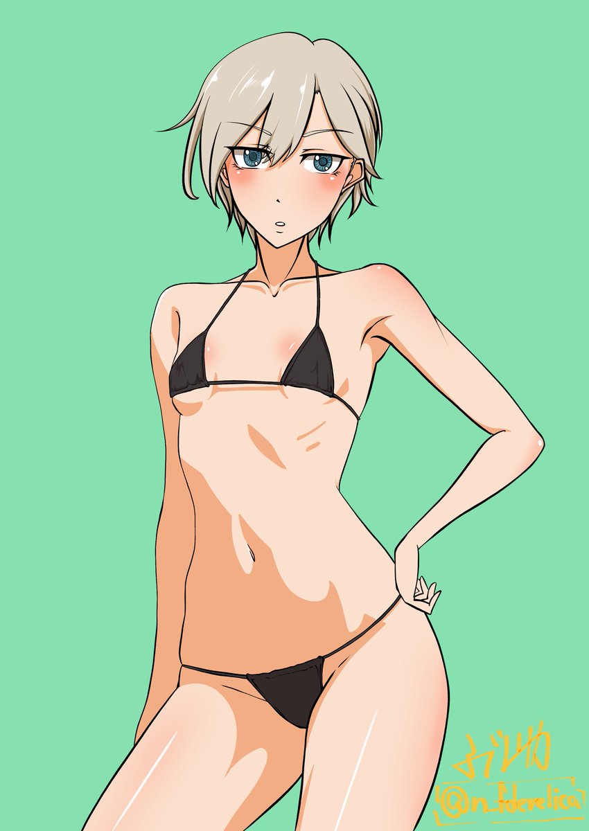 アナスタシア(シンデレラガールズ) 「二階堂司マイクロビキニ部 #アリスギア #アリスギアお絵かき 」|ふで@Skeb募集中のイラスト