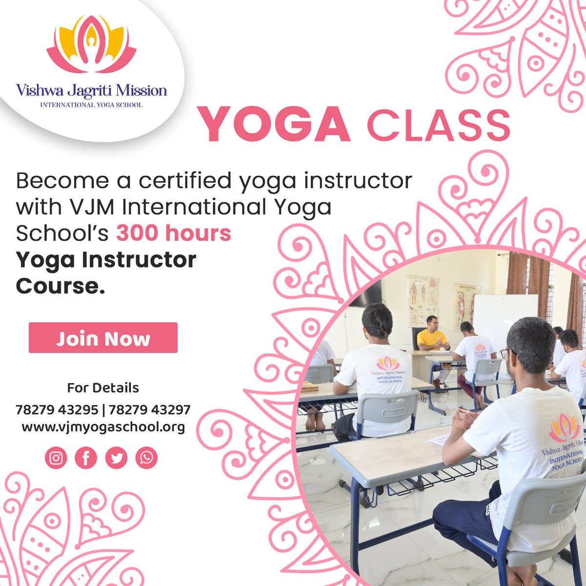 vjm_yoga_school's tweet photo. Become a certified Yoga Instructor with VJM International Yoga School's 300 hours Yoga Instructor Course. Join Now!
#yogateachertraining #yogainstructorcourse #yogainstructortraining #yogateachertrainingonline #yogateachertrainingcourse #vjmyogaschool https://t.co/nFW8JZWlti