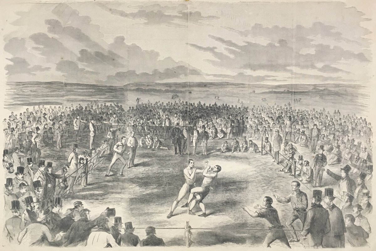 PhilaPrintShop's tweet image. And for Boxing Day ... here is an image of the Heenan-Sayers championship🥊 match from 1860.  Hoping this is the closest you get to fisticuffs today ... 😉

#sportingprint
#championshipevent
#Wayne19087

bit.ly/3WIoyOD
