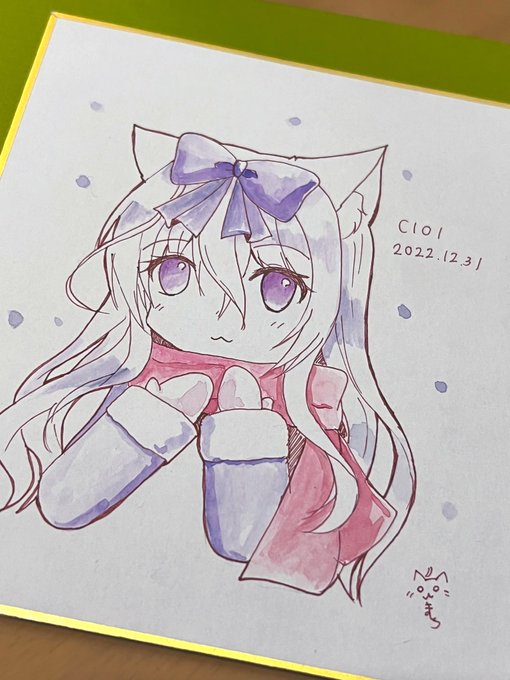 頑張って描いてるミニ色紙…(*'-`)φ 