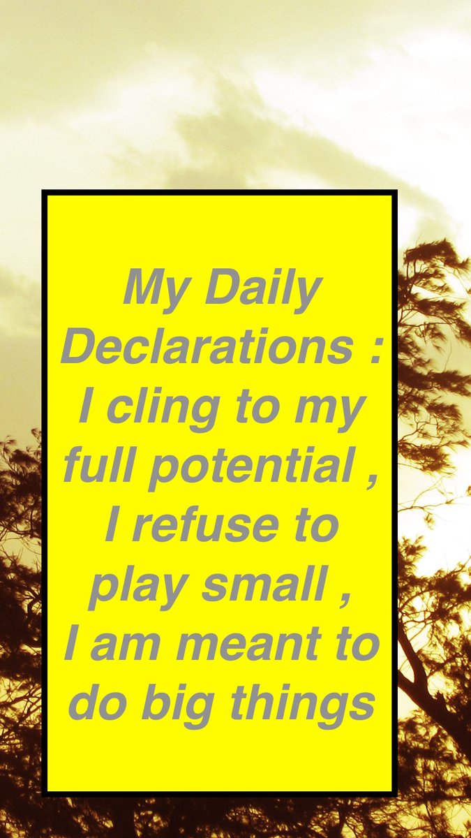 #daily #DailyQuotes #dailymotivation #declaration #cling #full #potential #refuse #play #SmallBusiness #MeandMine #meandmynation #big #ThingsThatMakeYouRun #ThingsThisWeek #Things #thingstodo #thingsrichpeoplebuy #MondayMorning #mondaythoughts #MondayMood #Mondayvibes