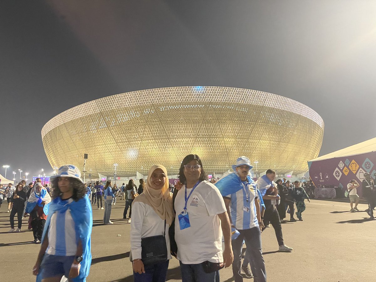 murnimya's tweet photo. Our first time World Cup ever. Amazing. Alhamdulillah. #qatarworldcup2022 https://t.co/bl4U0nJug8