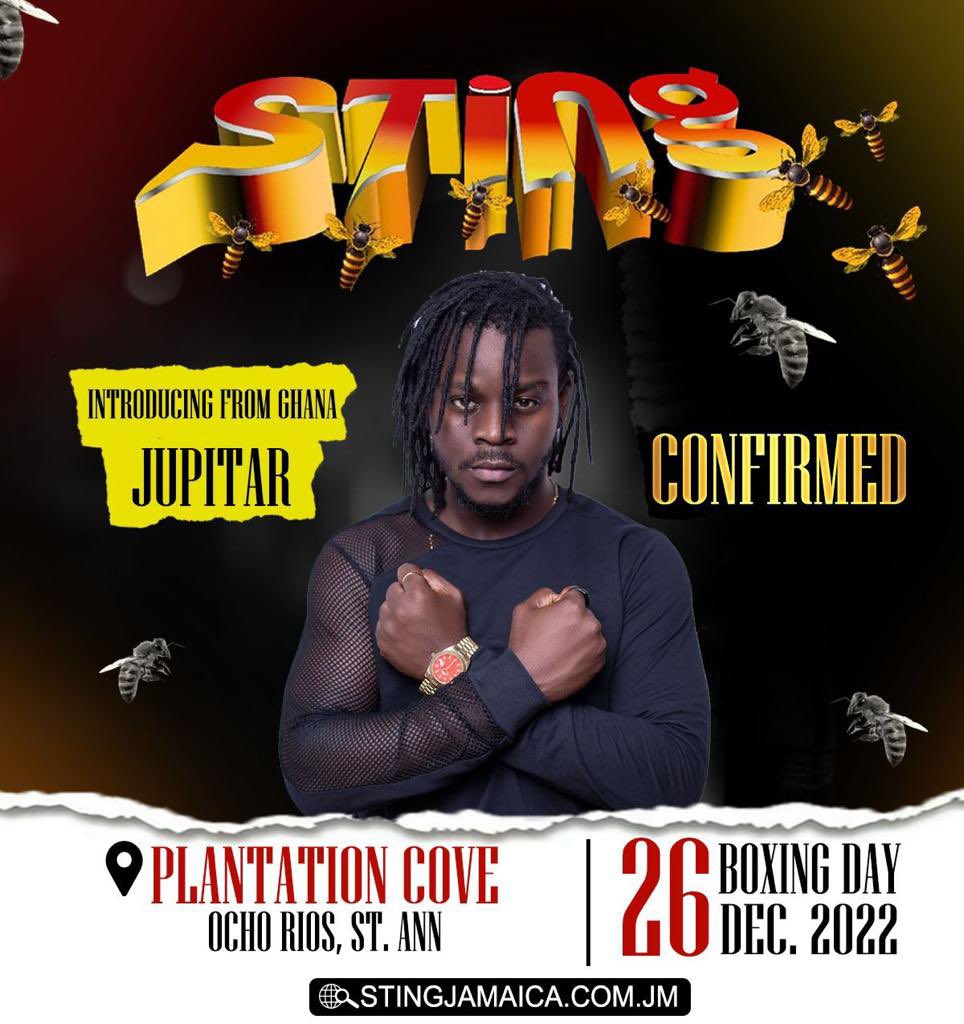 JupitarOfficial's tweet photo. Tonight I represent Africa in Jamaica 🇯🇲 .. history!! #sting2022 🙏🏾 https://t.co/G9JBGBiaYc