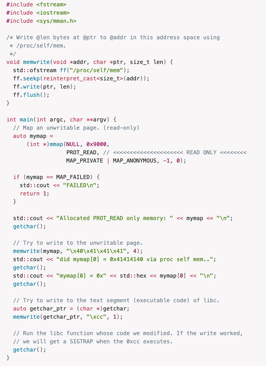 0xor0ne's tweet image. Cool blog post by @offlinemark on /proc/*/mem pseudofiles in Linux kernel
offlinemark.com/2021/05/12/an-…
#Linux #infosec #cybersecurity #learning