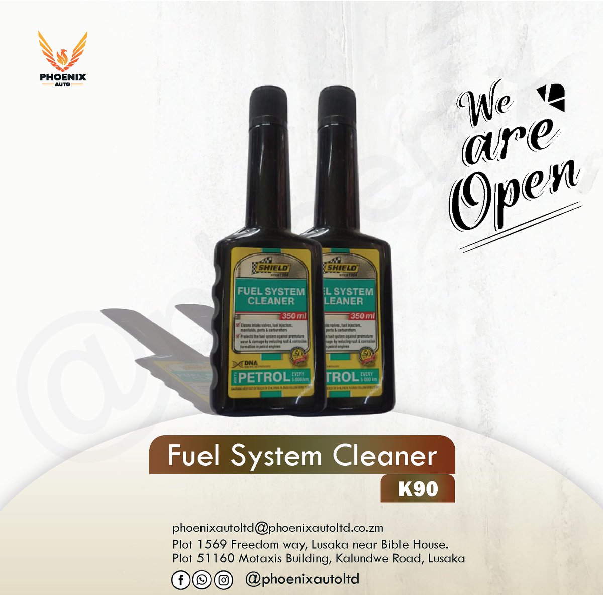PhoenixAutoLtd's tweet photo. #Fuel #System #Cleaner available at only K90.
Shop with us this festive season.

@Phoenixautoltd
 
#fuelsystemcleaner
#genuineparts #usedparts #carpartsforsale #automotivetire #autoshop #carservice #brembobrakes #carmaintenance #drivesafe #brakes https://t.co/ppGFsq1ToR