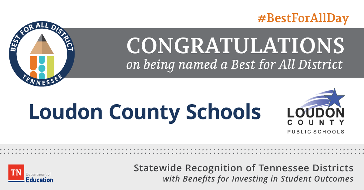 This week, we are highlighting <a href="/loudoncountysch/">LoudonCounty Schools</a> for putting students first with their strategic investments. Congratulations on being named a #BestforAllDistrict!