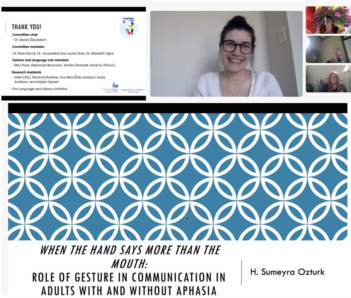 Congrats to Su on her dissertation: gesturing in aphasia #gesture,  #aphasia