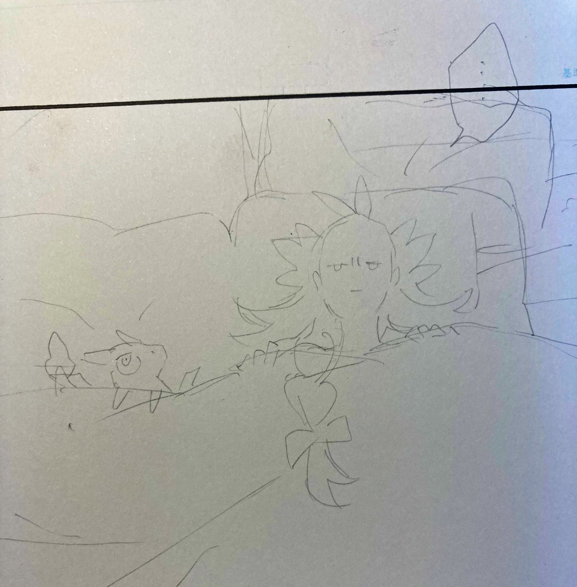 ラフの絵が可愛く描けてるな…て。 