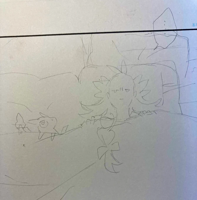 ラフの絵が可愛く描けてるな…て。 