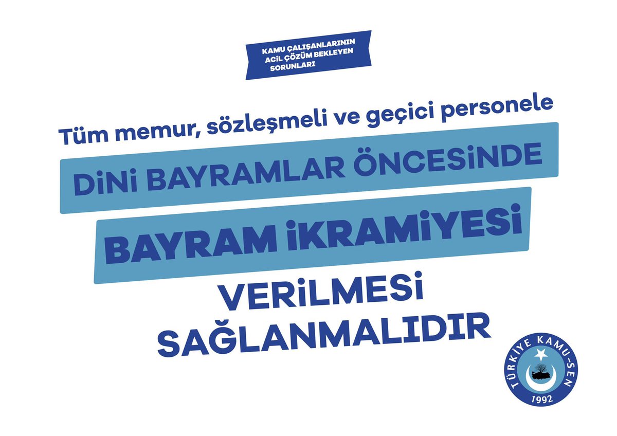 Bayramda memurunda yüzü güldürülmelidir #EkZamŞartOldu