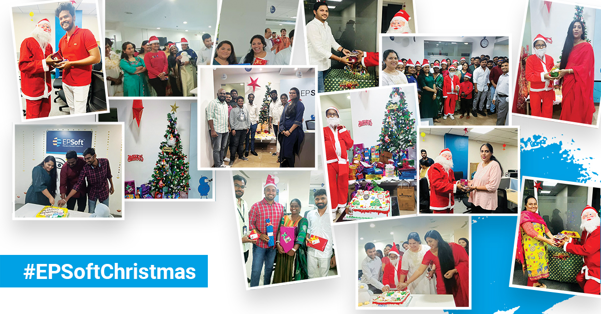 EPSoftHQ's tweet photo. Christmas festivities, ''Secret Santa'', colorfully wrapped gifts, a glittering 'XMas' tree and a bunch of wide smiles.... celebrations at our Offices were a medley of warmth and holiday cheer. Thank you Team EPSoft for the spirited participation! #EPSoft culture #Holidayseason https://t.co/ZTzLFccmG5