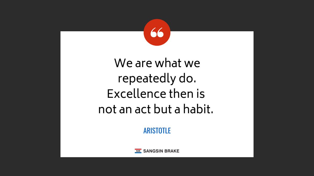 We are what we repeatedly do. Excellence then is not an act but a habit. - Aristotle #MotivationalMonday