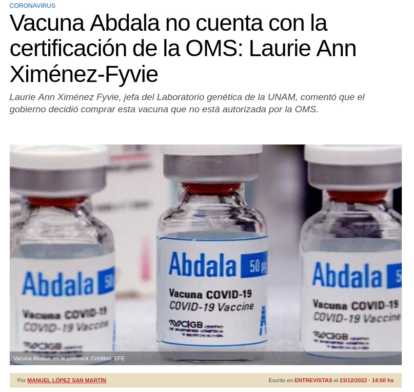 marcoaguiro's tweet photo. ¿Porqué muchos no le tienen confianza a la vacuna AbdalA?
Por esto, porque no tiene certificación de la OMS
 👇👇👇 https://t.co/AfmzMudn8R