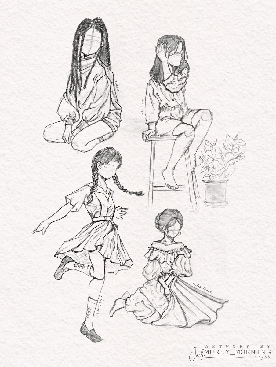 Murky_Morning's tweet photo. reminder that I still draw lol
Some sketches I did from reference! I was focusing mainly on the clothing folds,, quite happy with how these look :) https://t.co/RjXgUwyRsV