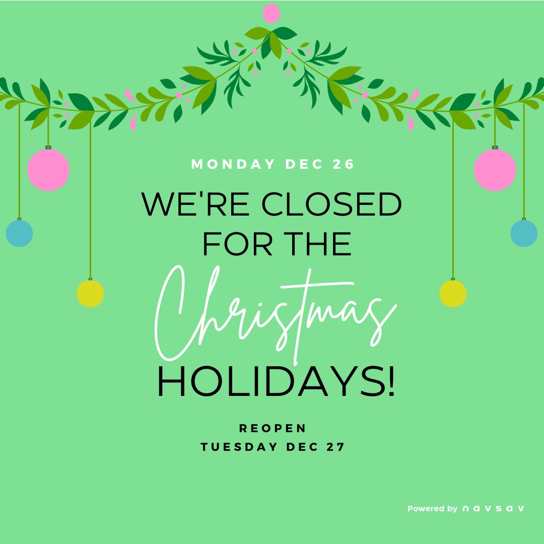 TweetAtlantic's tweet image. Our offices are closed in observance of the Christmas Holiday and will reopen tomorrow, December 27th! 🎄