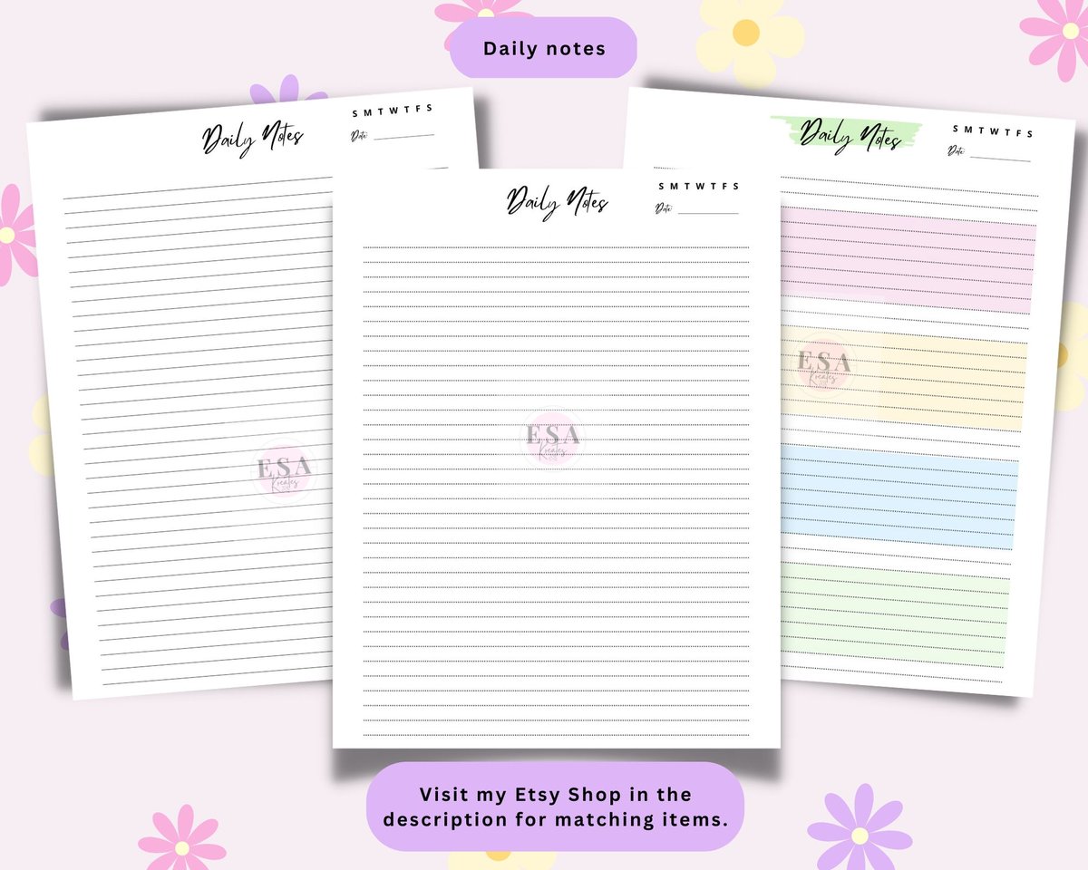 EsaKreates's tweet image. Daily Notes added to my Etsy Shop! Check them out. Daily Note Pages you can print and use everyday!
Here's My Etsy Shop
etsy.com/shop/esakreates
#dailynotes #printablenotepages #dailynotepages #notetaking #notes #dailynote #esakreates #etsyshop #etsyseller #etsy Etsy