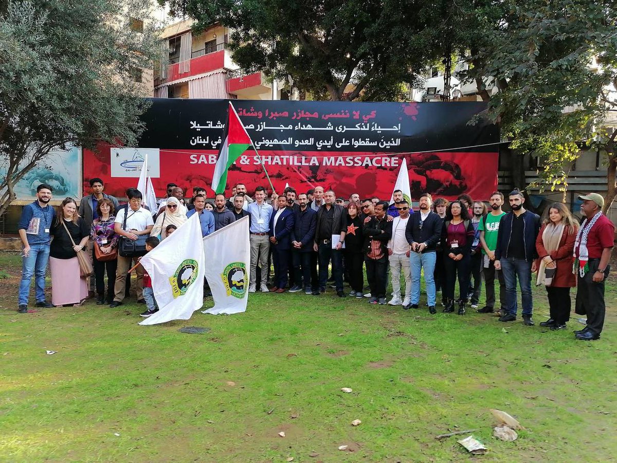 wfdy1945fmjd's tweet photo. Finally, in order to know the impacts of Zionist aggression, we visited a memorial of the Sabra and Shatilla massacre and a Palestinian refugee camp in Beirut where we were able to see and talk to Palestinians about their situation. https://t.co/RdfdWHAg7F