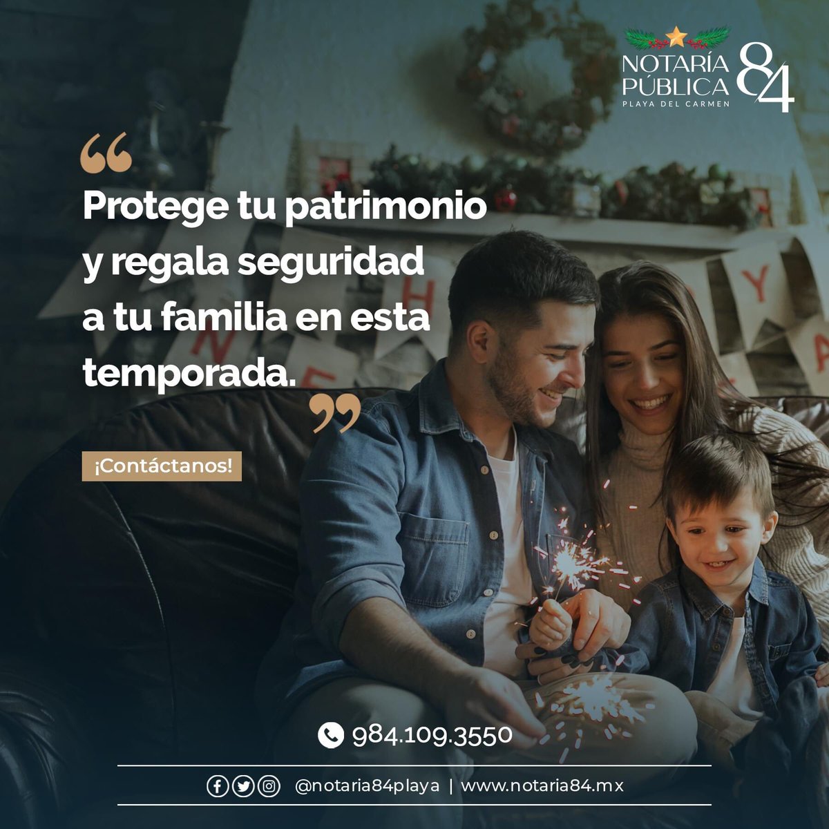 notaria84playa's tweet photo. ¡Proteger tu patrimonio es el regalo más valioso que puedes dar a tus seres queridos! Esta época te invitamos a poner tus documentos en orden y brindarle seguridad a los que más quieres 🎄✨

ponte en contacto con nuestros profesionales: https://t.co/swEHS3HF8d