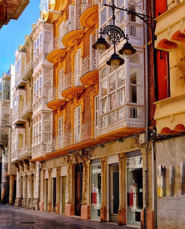 The beautiful architecture of Cartagena, Region of Murcia.