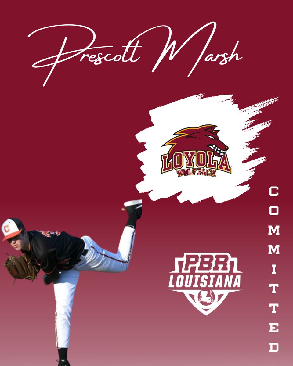 Congratulations to 2023 LHP/1B Prescott Marsh (Catholic BR HS) on his commitment to Loyola University New Orleans.  Marsh was the 2022 District 5-5A MVP and a member of our Southeast Sr. Games team this past summer.  #BeSeen

<a href="/prepbaseball/">Prep Baseball</a> 

🗣️ bit.ly/3vjy3YY