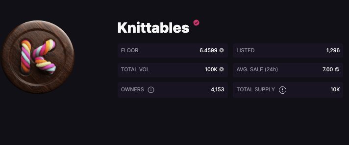 CrystalOfUnity's tweet photo. 100K Volume in 1 week are you happy, anon?
We are here to stay and this is a huge win for the community!
@theKnittables #LFKNit #WGNIT https://t.co/pp02CdzeDf