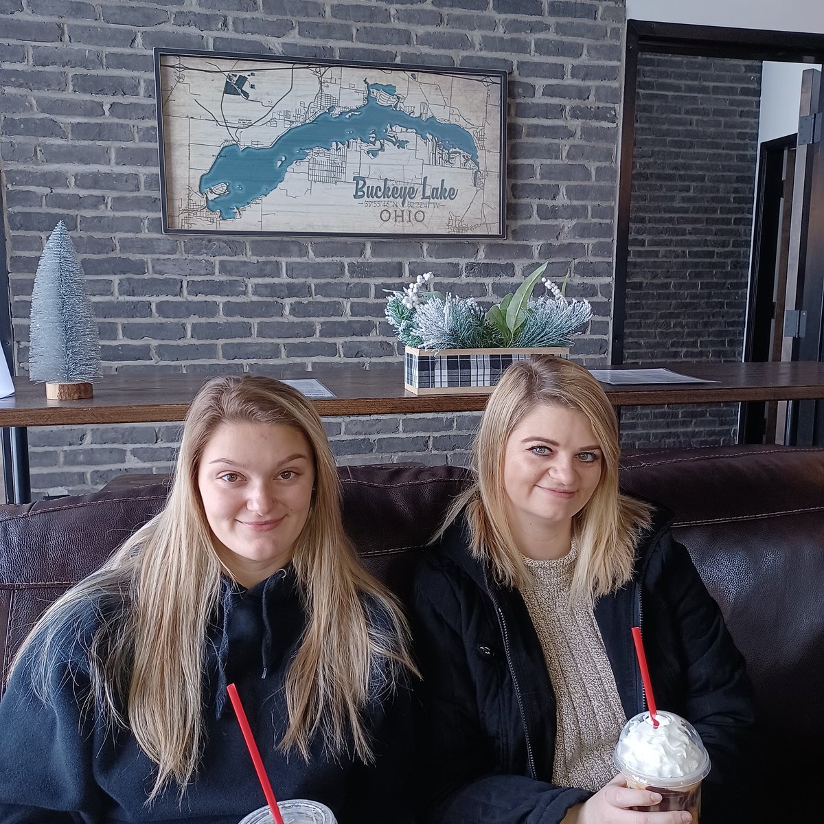 Spending time with my girls at Millersport Coffee after breakfast at Our Lakeside Diner