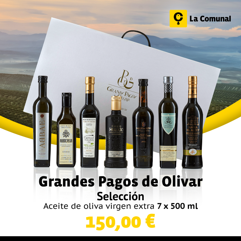 LaComunal_AOVE's tweet photo. Disfruta de la mejor selección de #AOVE 🫒 de nuestro país. En nuestra tienda puedes adquirir, en exclusiva, el Pack Selección de Grandes Pagos de Olivar.

🛒💛 En nuestra tienda online encontrarás la mejor variedad de AOVE del mercado, con más de 150 referencias diferentes.