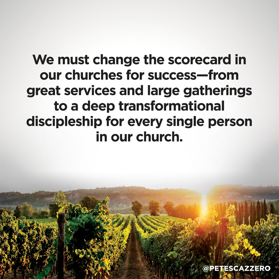 petescazzero's tweet photo. It is God’s time for the church to redo her scorecard for success. #EHDiscipleship https://t.co/aZpb5yk7Sv
