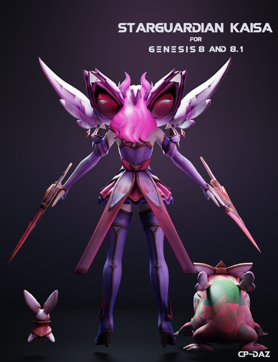 StarGuardian Kaisa For Genesis 8 and 8.1 Female Done

Converted to Daz Studio by me, credits would be appreciated!

DL
patreon.com/cpdazart

#StarGuardian #Kaisa #LeagueOfLegends #DAZ3D 
#G8F #character #DAZStudio #daz