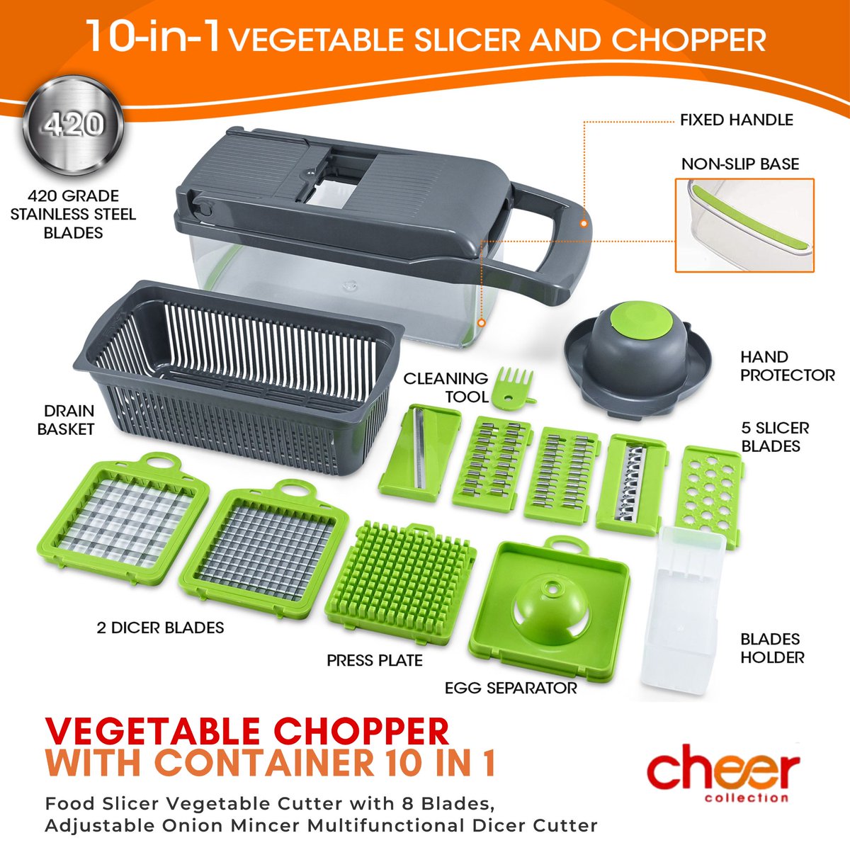 cheerbedding's tweet photo. This vegetable chopper is designed to provide you with a convenient and quick way to Chop, Dice, Slice, or Grate both fruits and veggies in seconds to cut down meal prep time and make cooking meals faster.
-----
Shop NOW : https://t.co/1gsGyAdTQk
.
#vegetablechopper #vegetable https://t.co/6m8prYlQ8t
