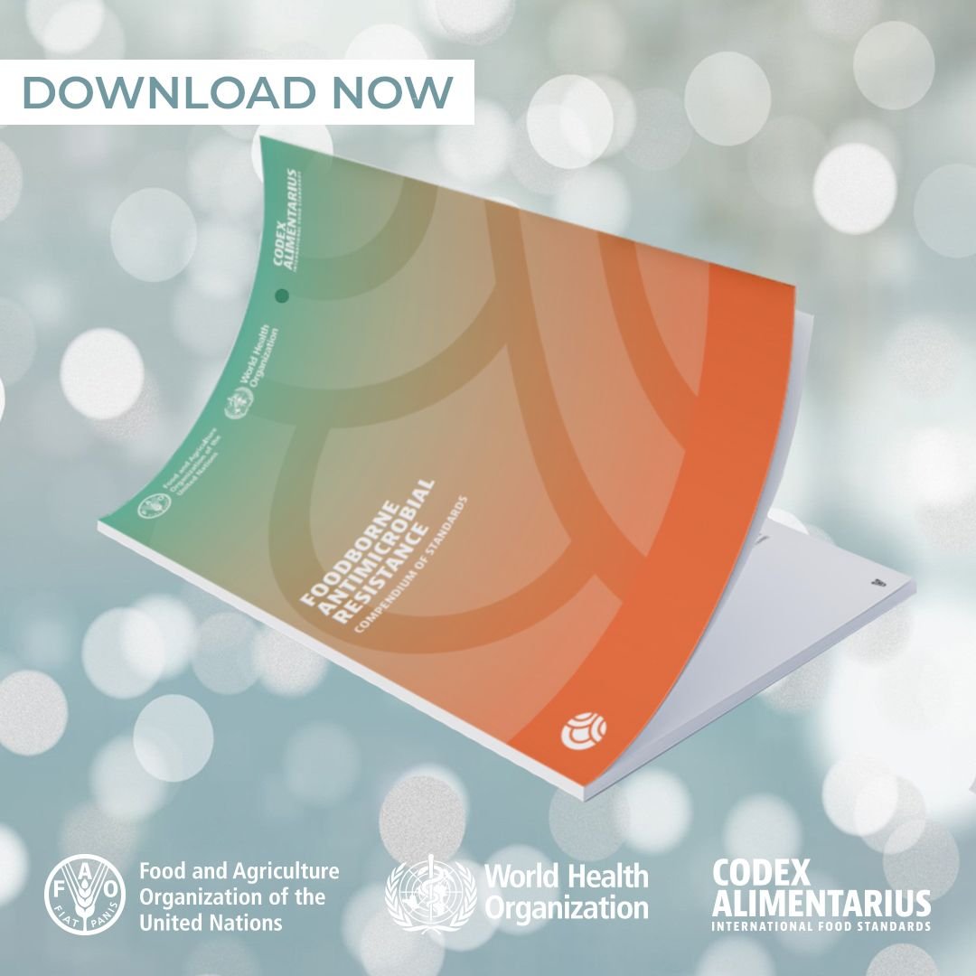 FAOWHOCodex's tweet photo. #β£2β£ "Foodborne antimicrobial resistance - Compendium of Codex standards"
π This compendium of Codex texts to support countries in the fight against foodborne #AMR brings together more than a decade of Codex work on the topic.
ββΉοΈβ‘οΈ https://t.co/Lg8maTyFJD
#OneYearOfCodex https://t.co/Bk3Ng74xrj