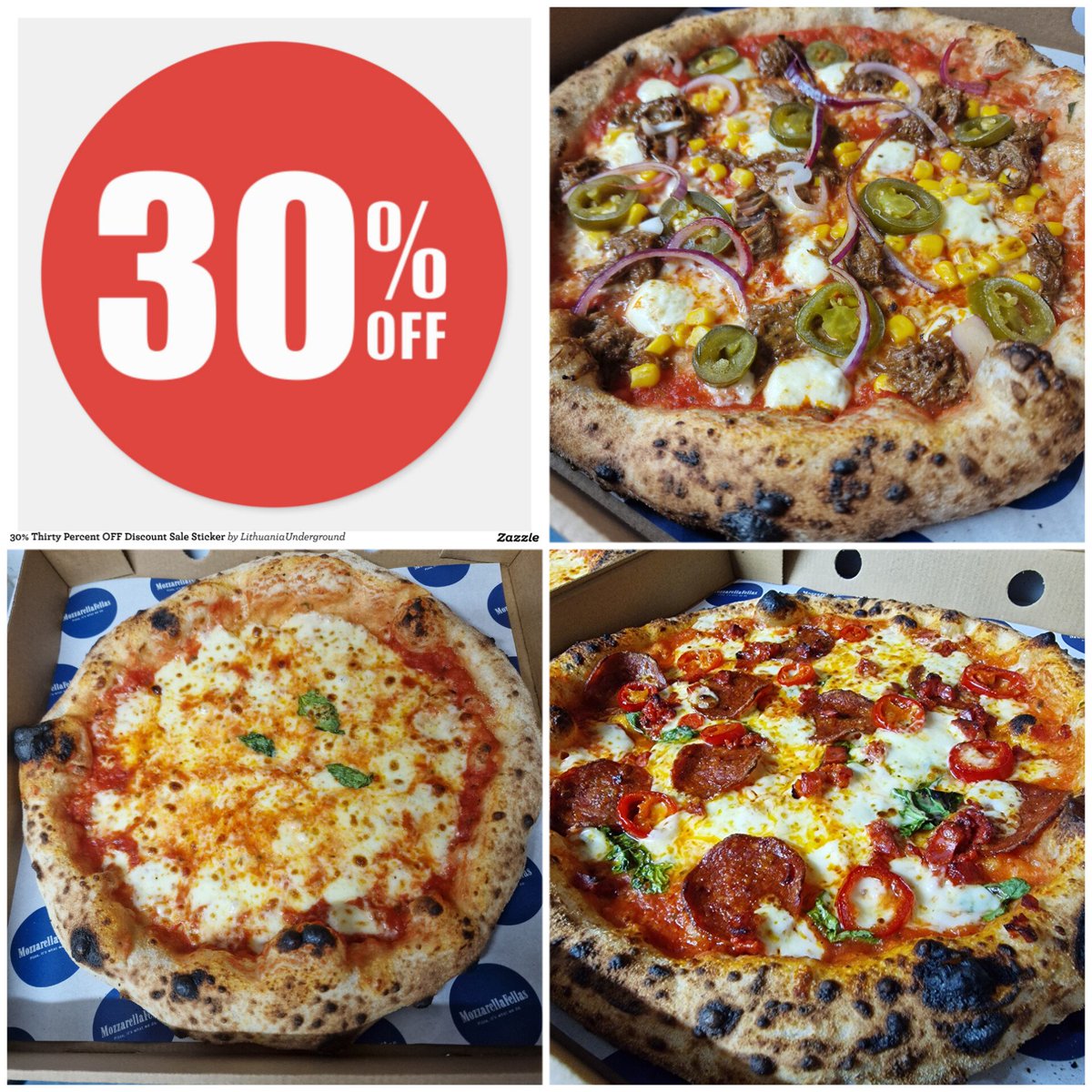 Mozzfella's tweet photo. 💸 The festive discounts continue!

🍕 Last night was a sell out, so be quick to get your 30% OFF tonight 5-9pm.

📱 Order via the Mozzarella Fellas App available on Apple and Play stores using code TAKE30 at checkout.

🖥 Order online at https://t.co/5v4i159gA9 https://t.co/duk5xABn50