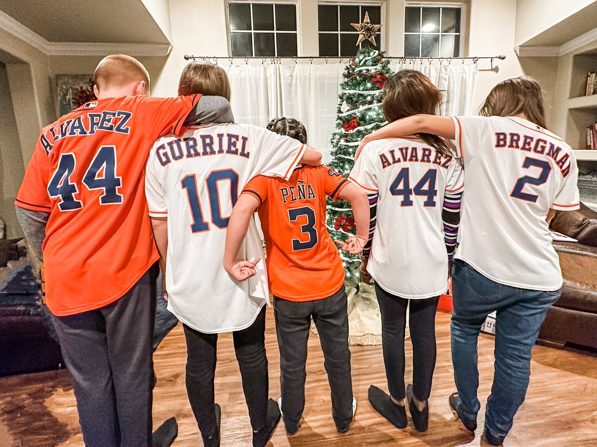 LongHaulTrader's tweet photo. @michaelschwab13 Our daughter with down syndrome reaction to getting a Peña jersey…she thinks @Jpena221 is her boyfriend 😂 and the other kiddos got jerseys too🙃 https://t.co/tDw4J8A7kn