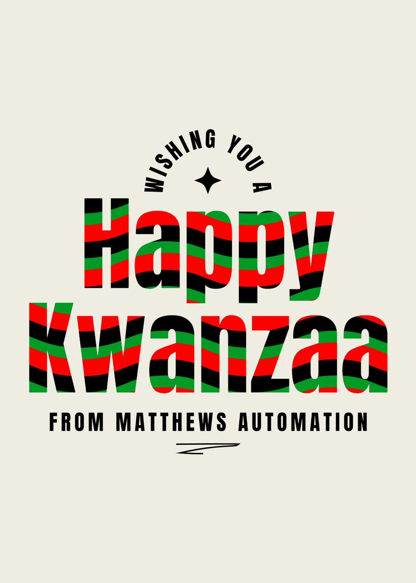 MatthewsAutomat's tweet photo. The Matthews Automation team wishes you a #HappyKwanzaa! https://t.co/esHcaCiBtU