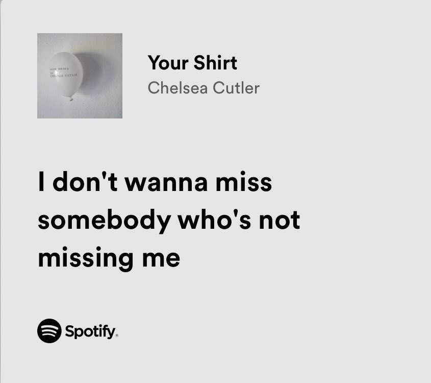 i don’t wanna miss someone…