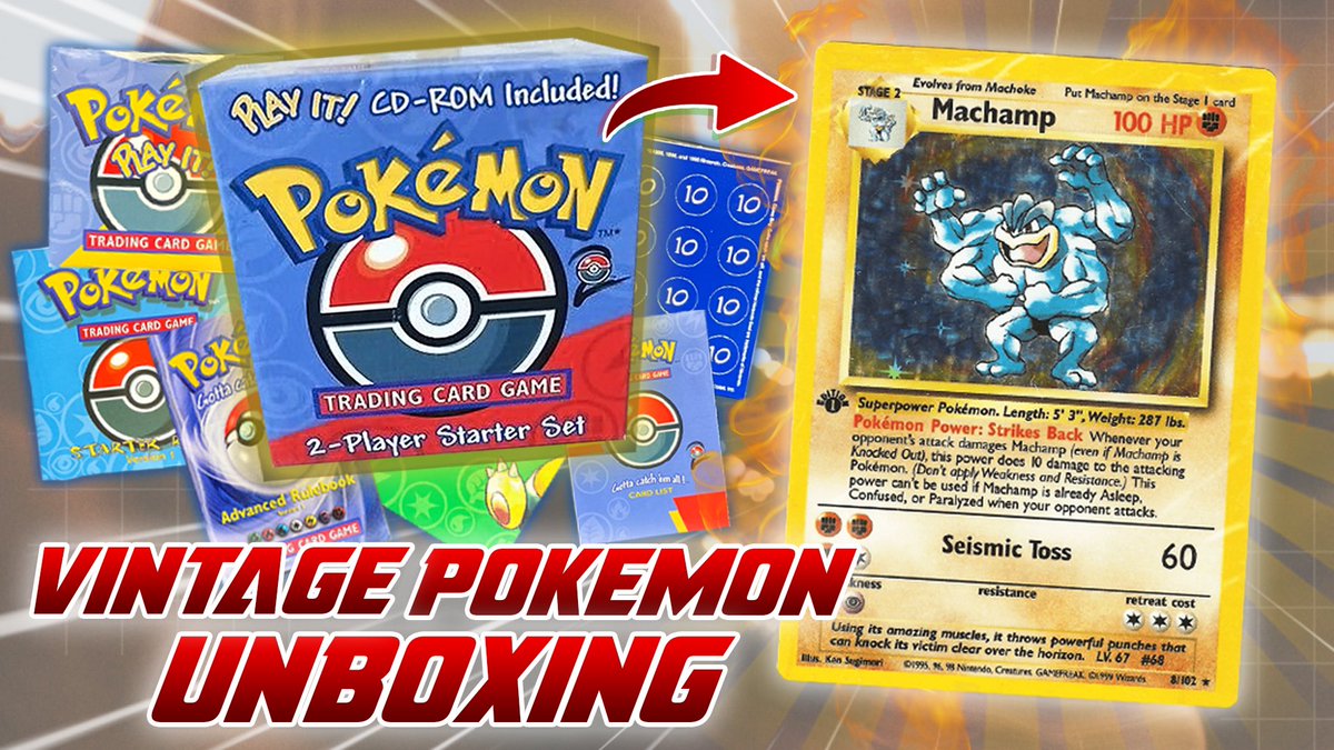MysteryPokeSlab's tweet photo. 22-Year-Old Vintage Pokémon Base Set 2 Starter Deck Unboxing – What Will We Find Inside? Watch here 👉 https://t.co/ubLmmbdPMC https://t.co/ifvuYEeE2y