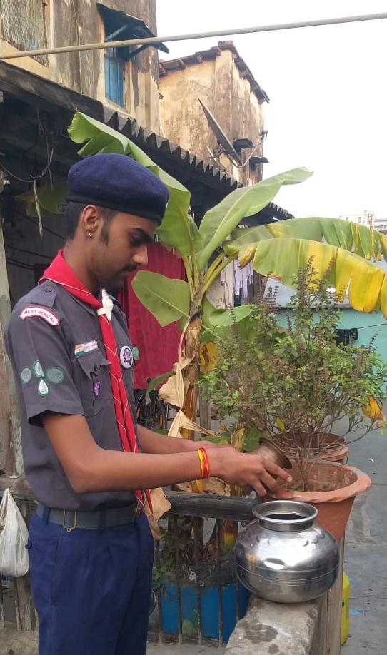 SjvScoutGroup's tweet photo. On the birth anniverssary of Bharat Ratan Atal Bihari Bajpayee &amp; Pandit Madan Mohan Malviya (founder of Scouting in India), our Scouts have water the plants around there location
#sjvscout #bsgindia https://t.co/rrJzSdNkJ3