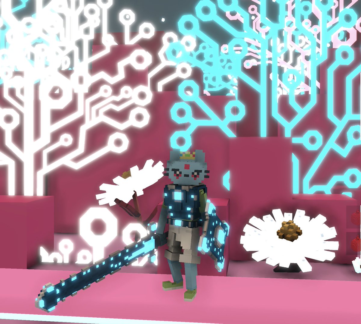 CoolCat_2552's tweet photo. @TheSandboxGame I found  the circuit board trees! 🤖🎄 I participated in the #SeasonsGreetingsTSB challenge for a chance to win an NFT! https://t.co/ks7QtrbSOP