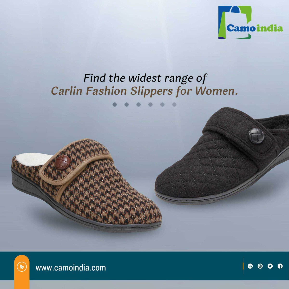 CamoIndia's tweet photo. Find the widest range of carlin fashion slippers for women.

#camoindia #camoindiafashion #store #camoindiastore #onlineshopping #shpping #footwear #women #girls #india https://t.co/LNfbyEA9gT
