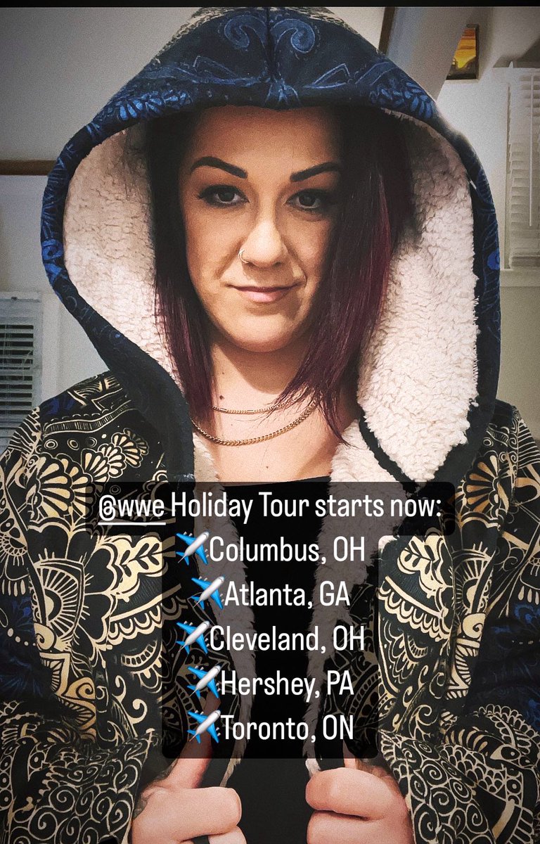 itsBayleyWWE's tweet photo. DING DONG HOLIDAY TOUR 2022 https://t.co/9z5azhrzF1