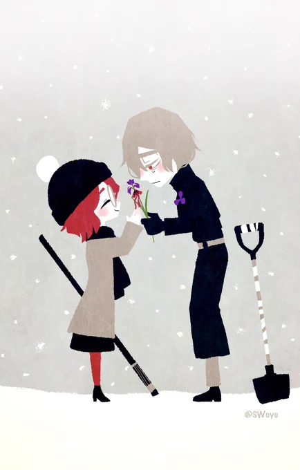 #墓心 #Heledrew クリスマスプレゼントに結局花しか準備できず、自分の情けなさに嫌気がさすアンドルーくんと気持ちが嬉しいヘレナちゃんの𝑀𝑒𝑟𝑟𝑦 𝐶ℎ𝑟𝑖𝑠𝑡𝑚𝑎𝑠 