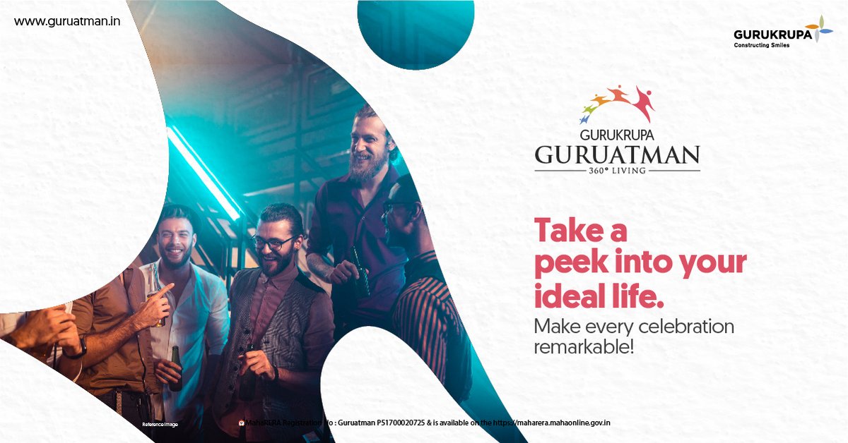 #GuruAtman is an incredible place for you and your loved ones to celebrate all of your successes, milestones, and opportunities to appreciate life's most cherished moments.

#GurukrupaGroup #Gurukrupa #Celebration #ClubHouse #Kalyan #RealEstate #MumbaiRealEstate #Mumbai