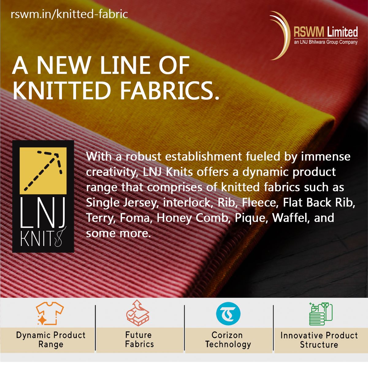 rswmofficial's tweet photo. Using superior #circularknitting machines from institutions such as #Pailung, #Fukuhara, #Terrot, #Unitex and flat knitting ones from Kauo Heng, our in-house textile engineers craft products that are world-class.
Email info.rswm@lnjbhilwara.com
#knittedfabrics #lnjknits https://t.co/GLSE4WrvWc