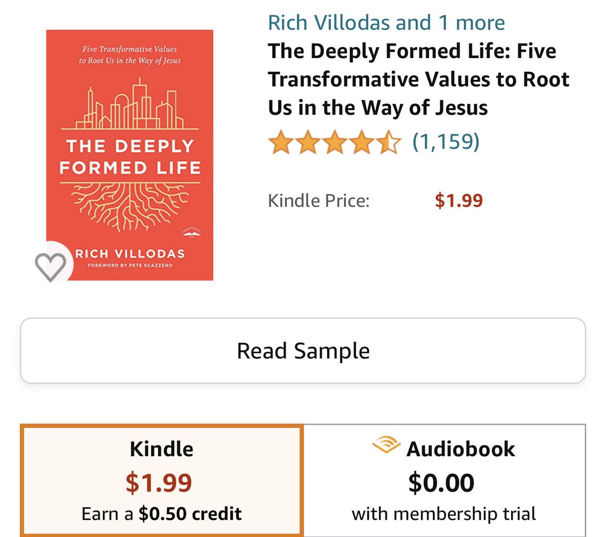 If you’re looking to put your gift cards to good use, I just saw that my first book, “The Deeply Formed Life” is on sale for $1.99 on Kindle. 🙏🏽