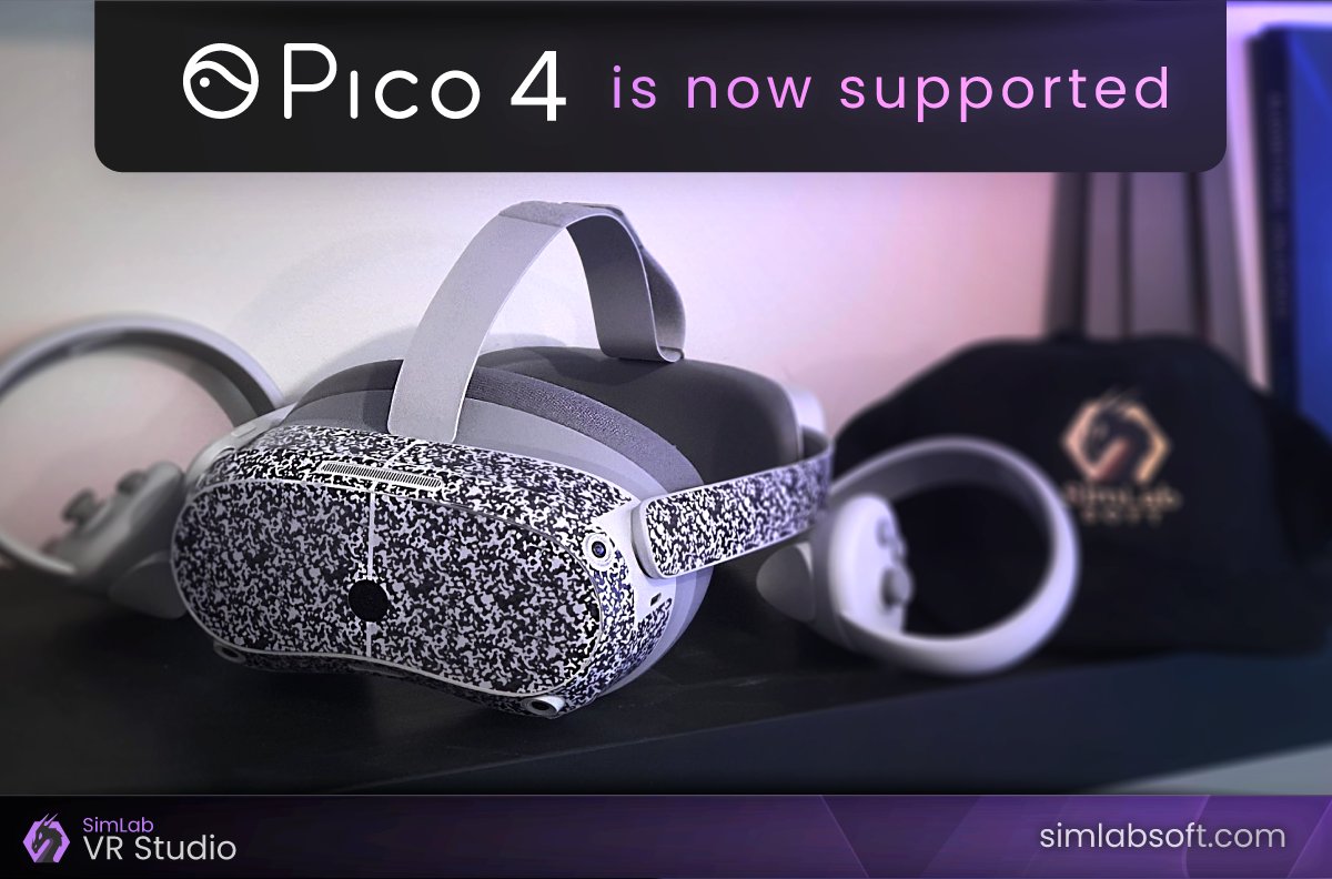 SimLabSoft's tweet photo. Thanks for @BytedanceTalk! We are glad to announce that VR Viewer now supports @PICOXR 4. The latest updates will enhance your VR viewing. Get it or check it out on the link: 
https://t.co/UXYZcpLu6O 

#SimLab #ByteDance #Pico #Composer #VRstudio #VRCollaboration #VirtualReality https://t.co/LEpWKo6tUN